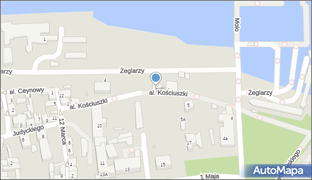 Puck, Aleja Kościuszki Tadeusza, gen., 3, mapa Puck