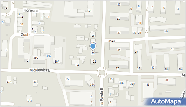 Pułtusk, Aleja Tysiąclecia, 20, mapa Pułtusk