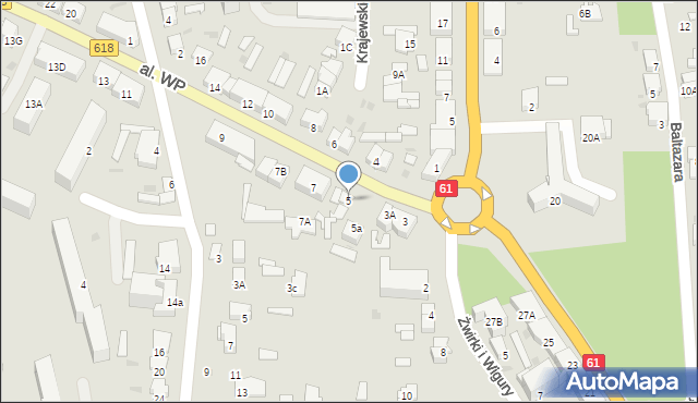 Pułtusk, Aleja Wojska Polskiego, 5, mapa Pułtusk