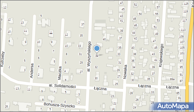 Pułtusk, Aleja Wyszyńskiego Stefana, ks. kard., 34, mapa Pułtusk