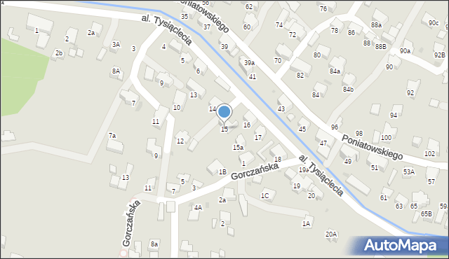 Rabka-Zdrój, Aleja Tysiąclecia, 15, mapa Rabka-Zdrój