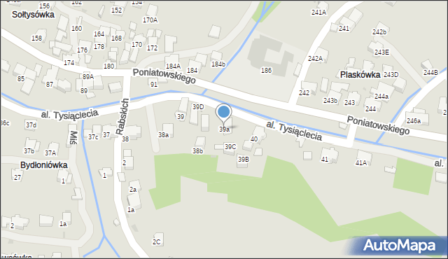 Rabka-Zdrój, Aleja Tysiąclecia, 39a, mapa Rabka-Zdrój