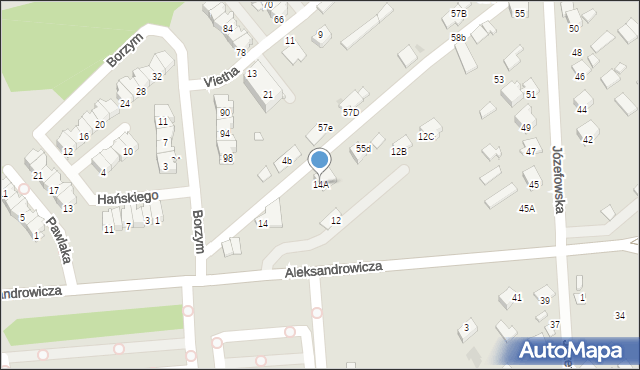 Radom, Aleksandrowicza Juliana, 14A, mapa Radomia