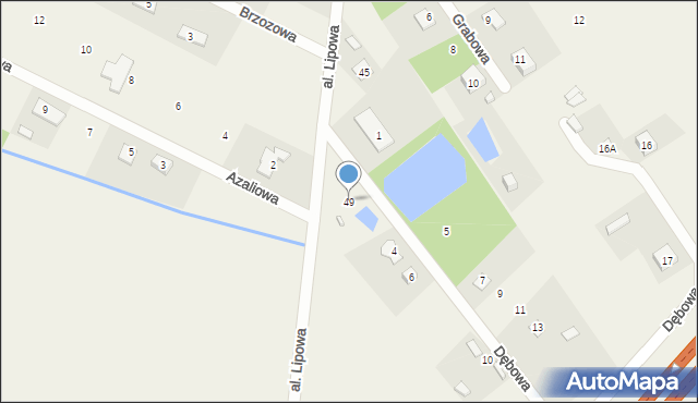 Radziejowice-Parcel, Aleja Lipowa, 49, mapa Radziejowice-Parcel