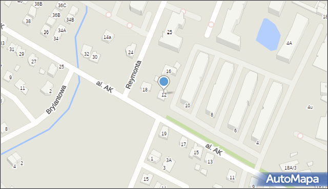 Radzymin, Aleja Armii Krajowej, 12, mapa Radzymin