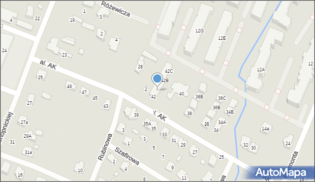 Radzymin, Aleja Armii Krajowej, 42A, mapa Radzymin