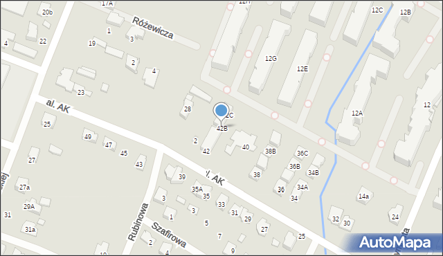 Radzymin, Aleja Armii Krajowej, 42B, mapa Radzymin