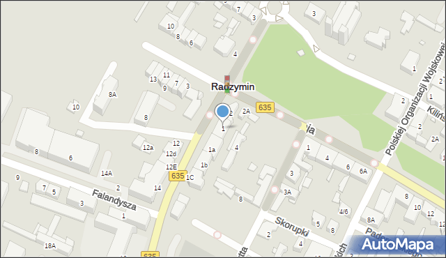 Radzymin, Aleja Jana Pawła II, 1, mapa Radzymin