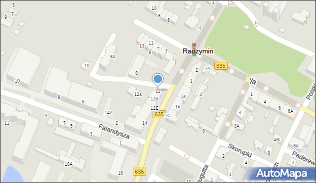 Radzymin, Aleja Jana Pawła II, 12, mapa Radzymin