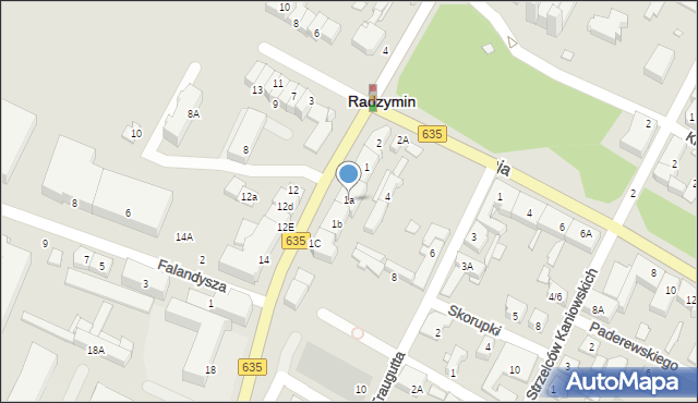 Radzymin, Aleja Jana Pawła II, 1a, mapa Radzymin