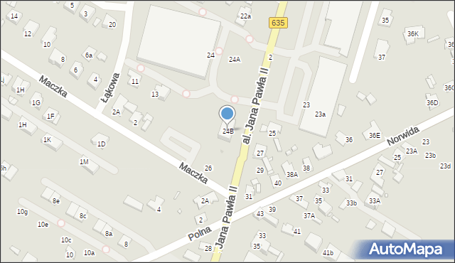 Radzymin, Aleja Jana Pawła II, 24B, mapa Radzymin
