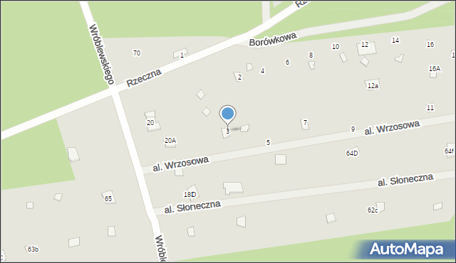 Radzymin, Aleja Wrzosowa, 3, mapa Radzymin
