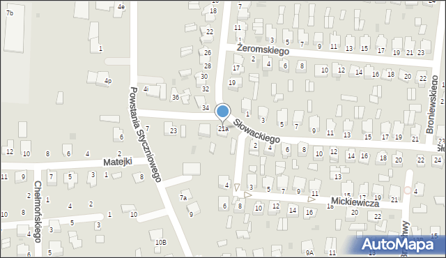 Radzyń Podlaski, Aleja Tysiąclecia, 21a, mapa Radzyń Podlaski