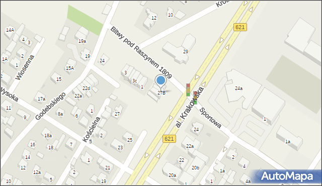 Raszyn, Aleja Krakowska, 27B, mapa Raszyn