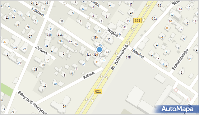 Raszyn, Aleja Krakowska, 31b, mapa Raszyn