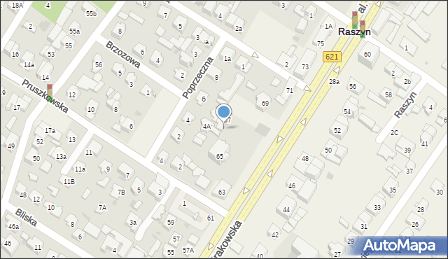 Raszyn, Aleja Krakowska, 67A, mapa Raszyn