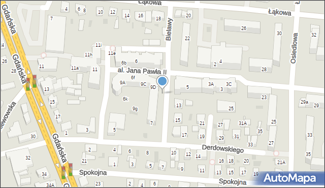 Reda, Aleja Jana Pawła II, 6h, mapa Reda