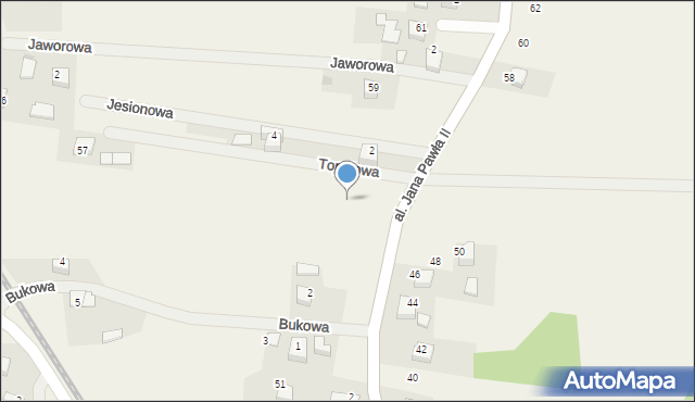 Regulice, Aleja Jana Pawła II, 55, mapa Regulice