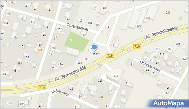 Reguły, Aleje Jerozolimskie, 304, mapa Reguły