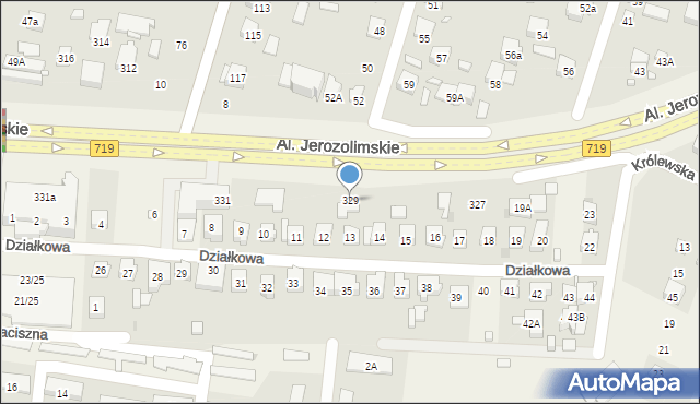 Reguły, Aleje Jerozolimskie, 329, mapa Reguły