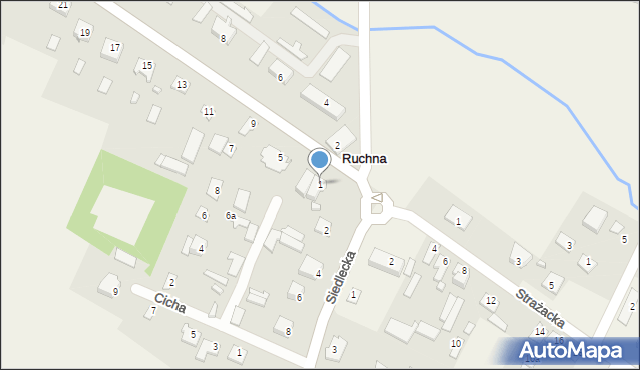 Ruchna, Aleja Łubieńskich, 1, mapa Ruchna