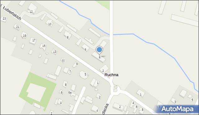 Ruchna, Aleja Łubieńskich, 4, mapa Ruchna
