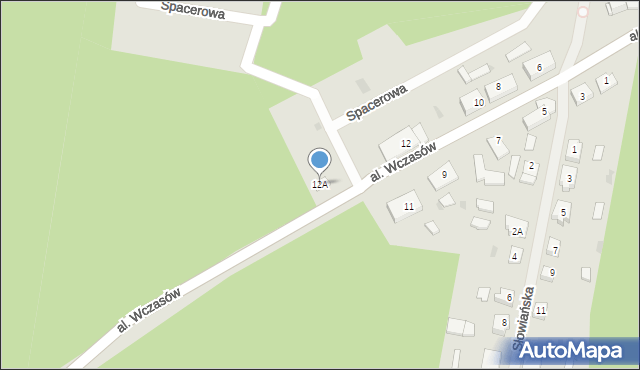 Ruciane-Nida, Aleja Wczasów, 12A, mapa Ruciane-Nida