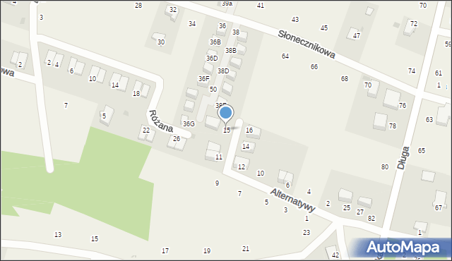 Rybna, Alternatywy, 15, mapa Rybna