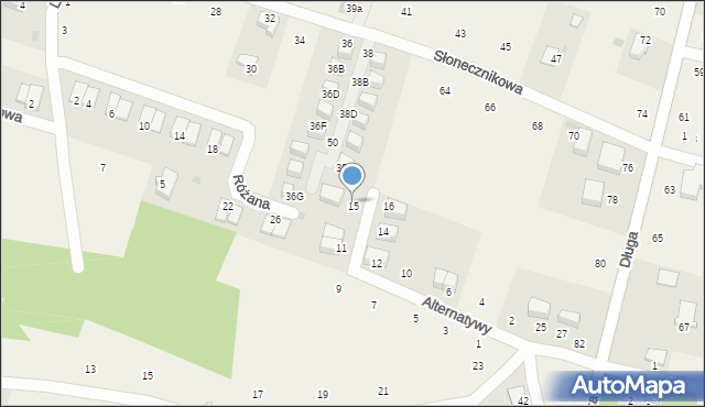 Rybna, Alternatywy, 17, mapa Rybna