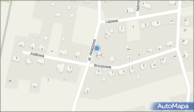 Rychnowy, Aleja Akacjowa, 8, mapa Rychnowy