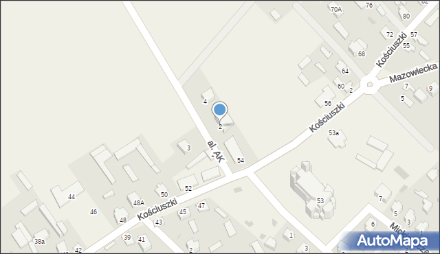 Rzekuń, Aleja Armii Krajowej, 2, mapa Rzekuń