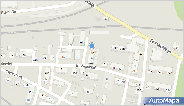 Rzepin, Aleja Wolności, 10c, mapa Rzepin