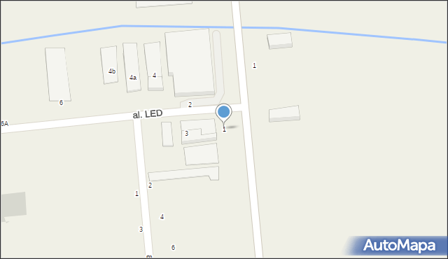 Rzeplin, Aleja LED, 1, mapa Rzeplin