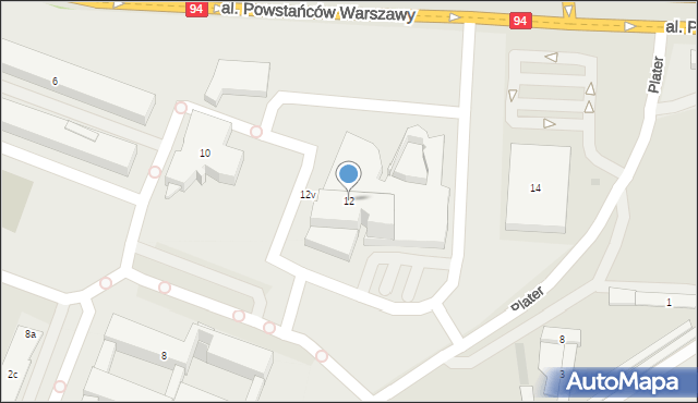 Rzeszów, Aleja Powstańców Warszawy, 12, mapa Rzeszów