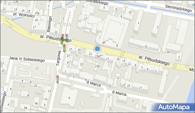 Rzeszów, Aleja Piłsudskiego Józefa, marsz., 21a, mapa Rzeszów