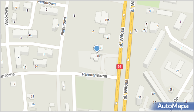 Rzeszów, Aleja Witosa Wincentego, 11a, mapa Rzeszów