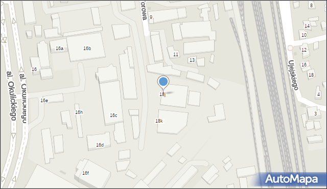 Rzeszów, Aleja Okulickiego-Niedźwiadka Leopolda, gen., 18j, mapa Rzeszów