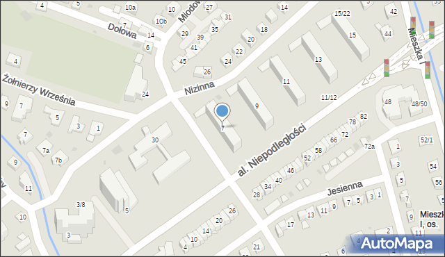 Rzeszów, Aleja Niepodległości, 7, mapa Rzeszów