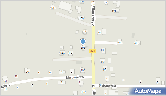 Rzeszów, Aleja Sikorskiego Władysława, gen., 162, mapa Rzeszów