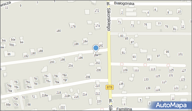 Rzeszów, Aleja Sikorskiego Władysława, gen., 194, mapa Rzeszów