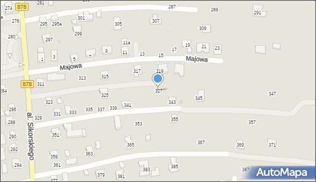 Rzeszów, Aleja Sikorskiego Władysława, gen., 327, mapa Rzeszów