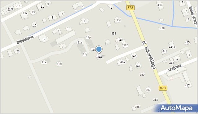 Rzeszów, Aleja Sikorskiego Władysława, gen., 344, mapa Rzeszów