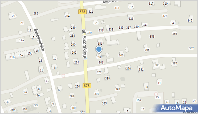 Rzeszów, Aleja Sikorskiego Władysława, gen., 359, mapa Rzeszów