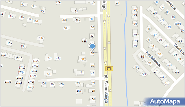 Rzeszów, Aleja Sikorskiego Władysława, gen., 36, mapa Rzeszów