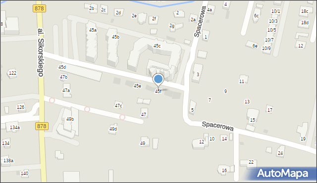 Rzeszów, Aleja Sikorskiego Władysława, gen., 45f, mapa Rzeszów