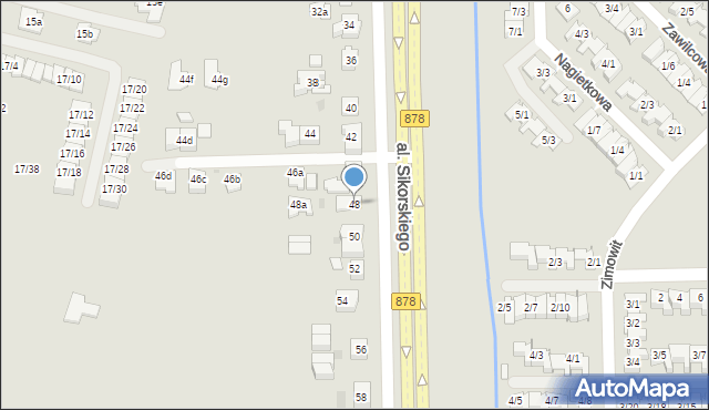 Rzeszów, Aleja Sikorskiego Władysława, gen., 48, mapa Rzeszów