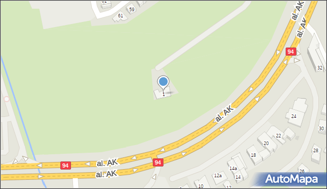 Rzeszów, Aleja Armii Krajowej, 1, mapa Rzeszów