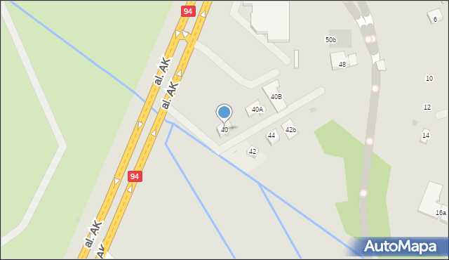 Rzeszów, Aleja Armii Krajowej, 40, mapa Rzeszów