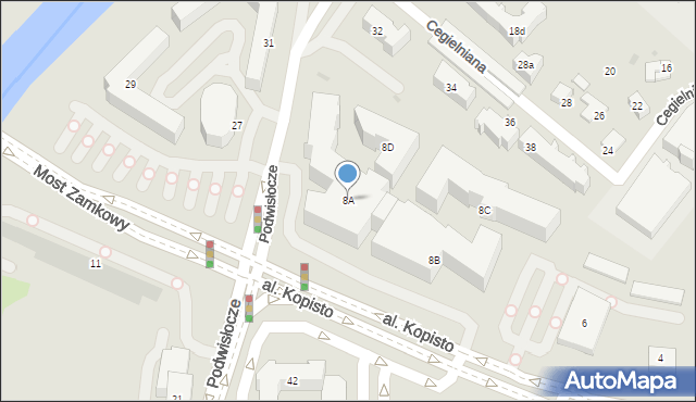 Rzeszów, Aleja Kopisto Wacława, mjr., 8A, mapa Rzeszów