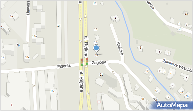 Rzeszów, Aleja Rejtana Tadeusza, 19, mapa Rzeszów